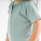 Buy Two-Way Zip Short Sleeve Ribbed Onesie