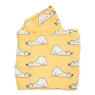 BAMBOO MUSLIN BLANKET OVERSIZED // YELLOW POLAR BEAR