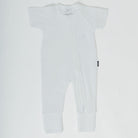 Two-Way Zip Short Sleeve Ribbed Onesie for Baby