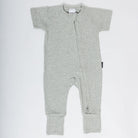 Two-Way Zip Short Sleeve Ribbed Onesie