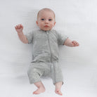 Short-Sleeve Zip Bamboo Onesie